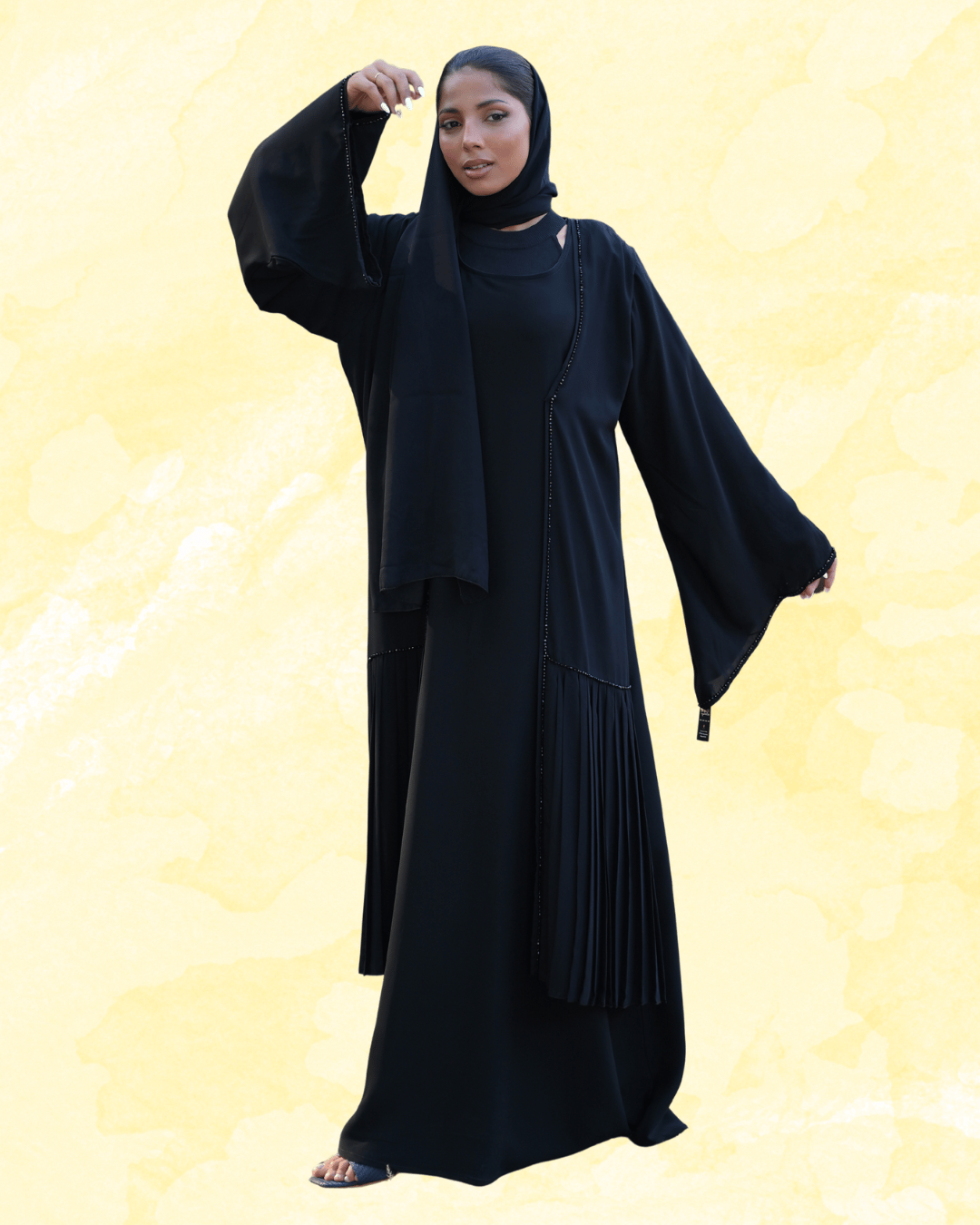 LUXURY ABAYA WITH HAND EMBROIDERY - View 2