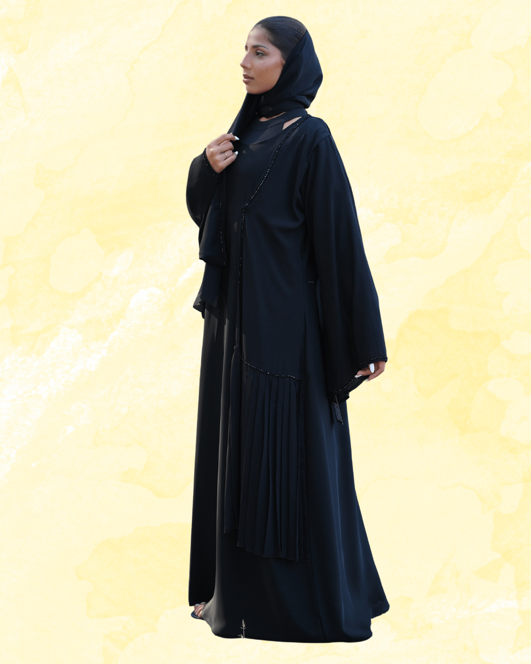 LUXURY ABAYA WITH HAND EMBROIDERY - View 3